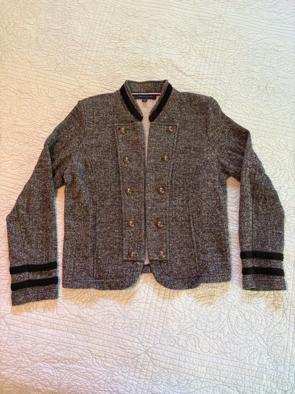 Tommy Hilfiger Charcoal Double-Breasted Military Jacket